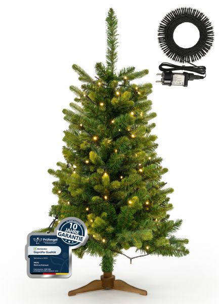 Menz Weihnachtsbaum mit Beleuchtung, Baum und LED-Lichterkette - Tannenbaum künstlich