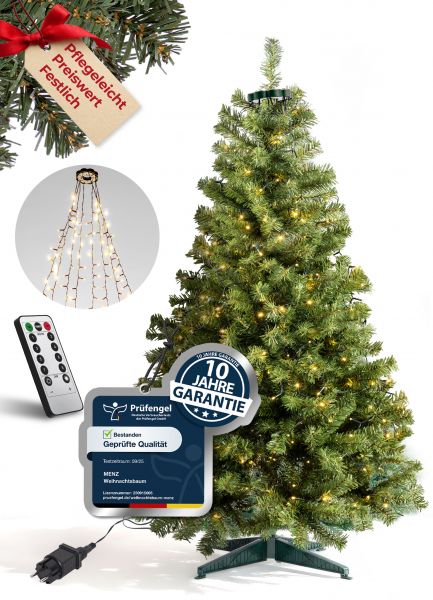 Weihnachtsbaum mit Beleuchtung 150 cm - Praktisch, Preiswert, Festlich - Mehr Glanz zur Weihnachtsze