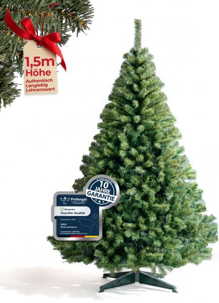 Künstlicher Weihnachtsbaum 150 cm, Grün – überzeugend für 10 Jahre