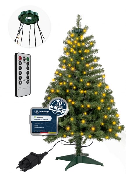 Weihnachtsbaum mit Beleuchtung 120 cm - Praktisch, Preiswert, Festlich - Mehr Lichtzauber zur Weihna